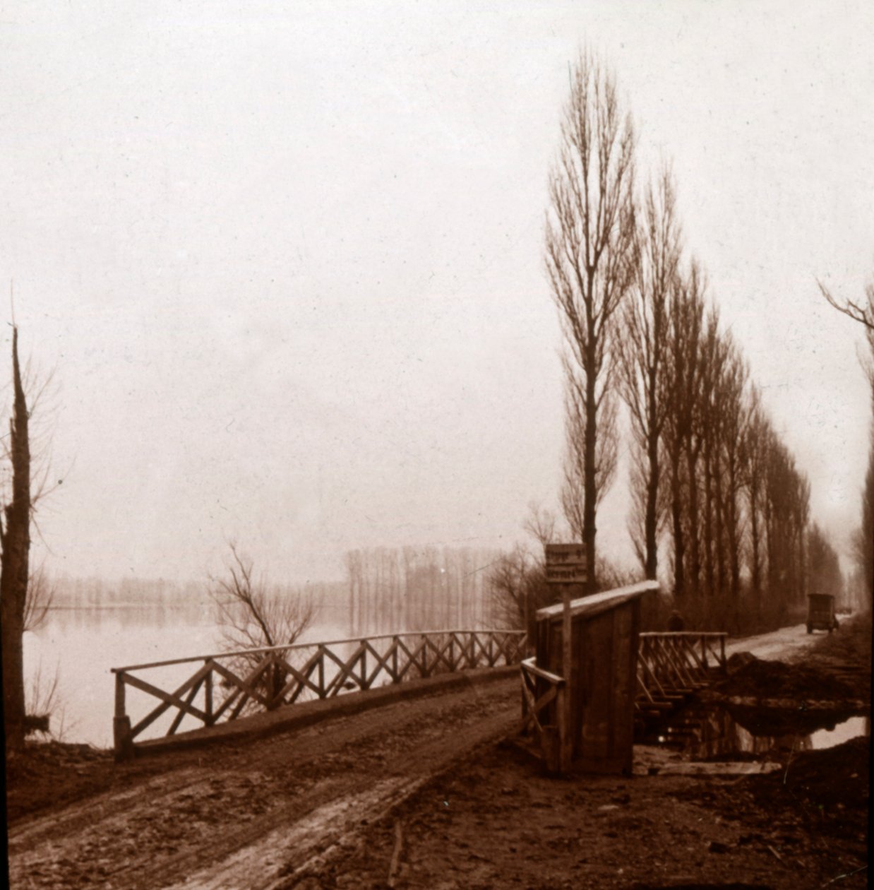 Silta Ailette-joella, Pohjois-Ranskassa, 1918 tekijältä Unbekannt
