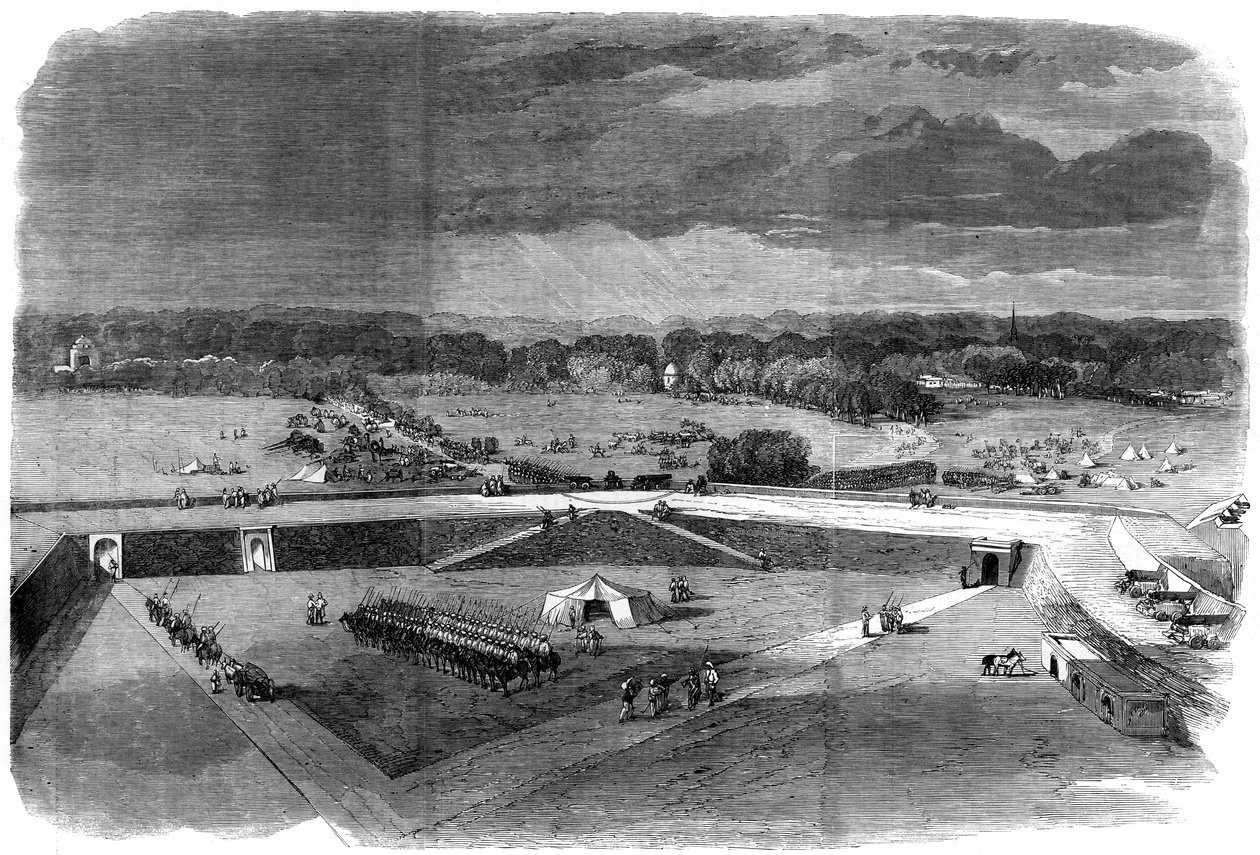 Prikaatikenraali Havelock lähtee Allahabadin linnoituksesta valloittaakseen takaisin Cawnporen, 1857 tekijältä Unbekannt