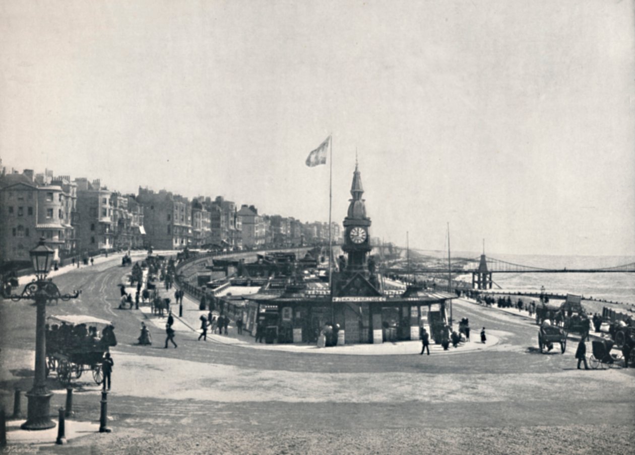 Brighton - Sisäänkäynti akvaarioon, jossa näkyy ketjulaituri, 1895 tekijältä Unbekannt