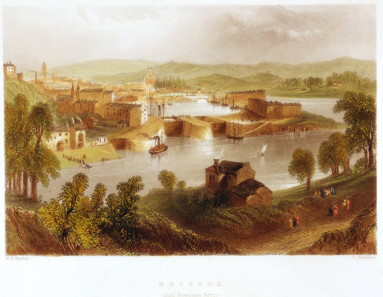 Bristol Rownham Ferryltä, 1841 tekijältä Unbekannt