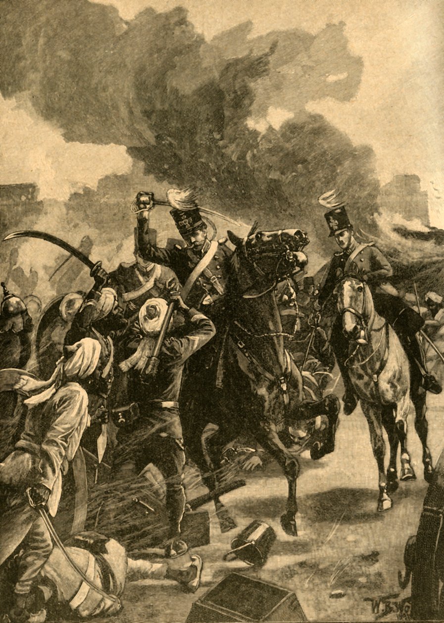 Brittikenraali Joseph Thackwell Sobraonin taistelussa, Punjab, Intia, 1846 c1890. tekijältä Unbekannt