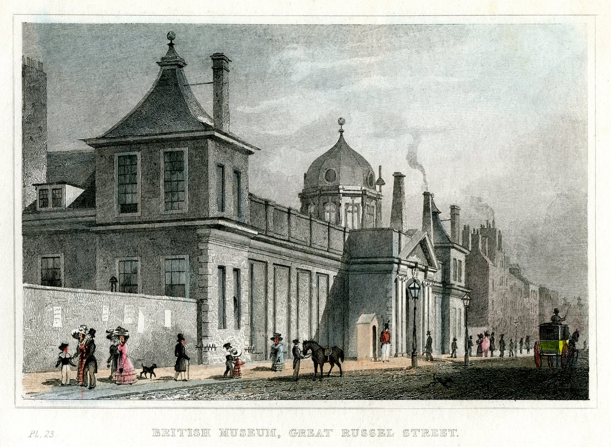 British Museum, Great Russell Street, Lontoo, 1800-luku tekijältä Unbekannt