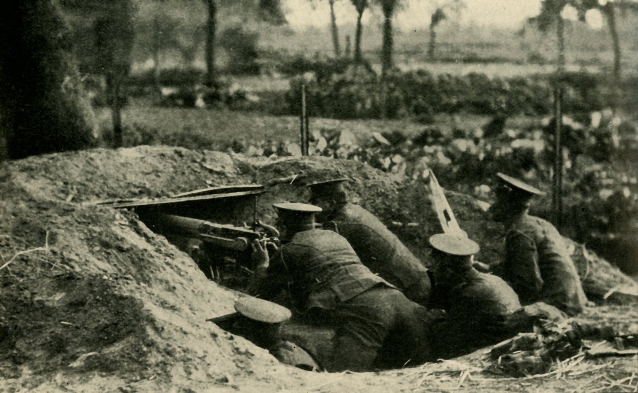 Brittiläinen laivastodivisioona Antwerpenissä, Belgiassa, ensimmäinen maailmansota, 1914, n. 1920. tekijältä Unbekannt