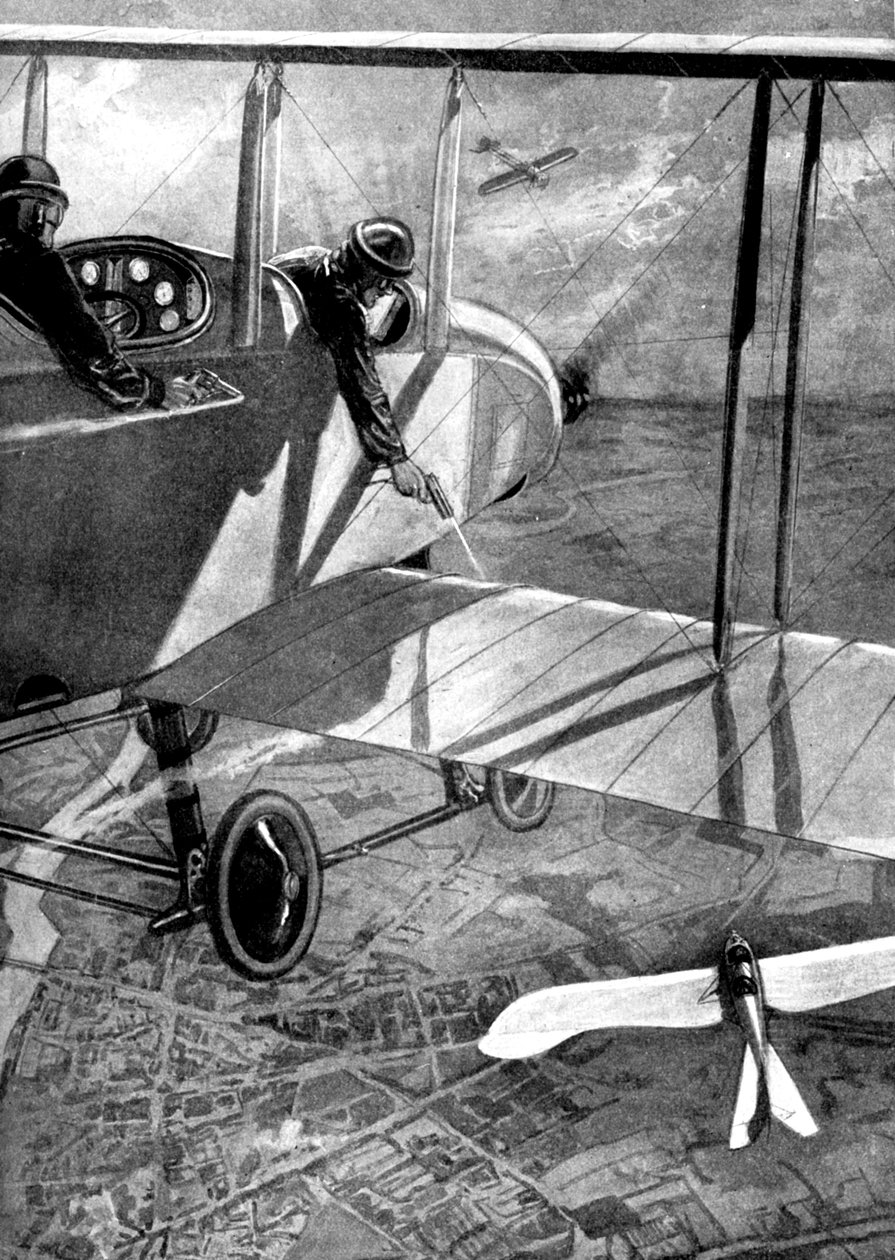 Brittiläinen kaksitaso vs. saksalainen Taube, ensimmäinen maailmansota, 1914 tekijältä Unbekannt