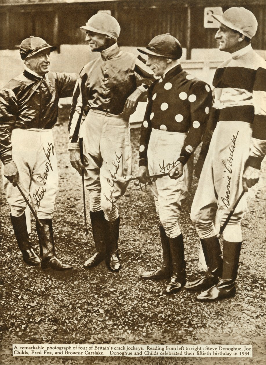 Brittiläiset jockeyt, 1934, 1935. tekijältä Unbekannt