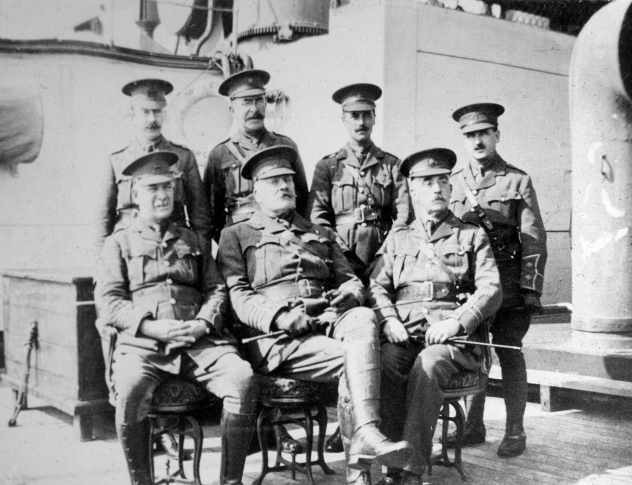 Brittiläiset upseerit vankila-aluksella Royal Edward ankkuroituivat aivan Southendin edustalle marraskuussa 1914 tekijältä Unbekannt