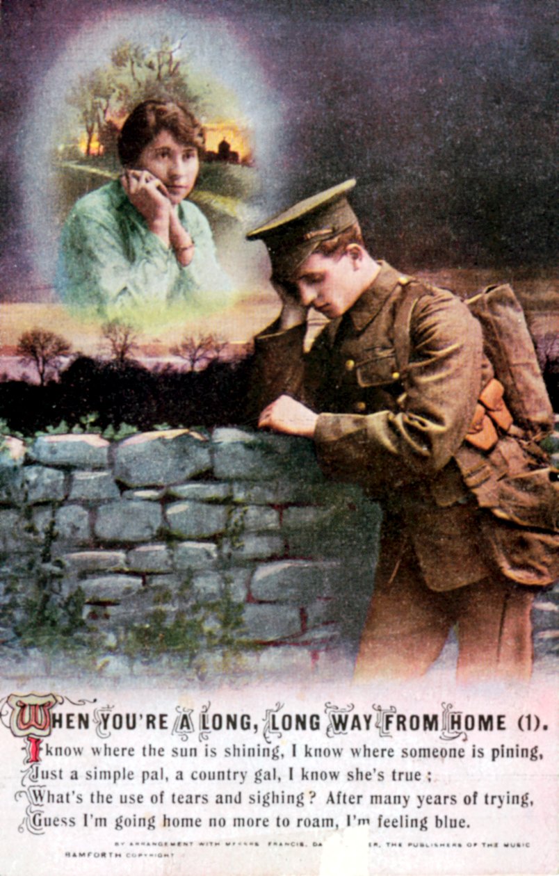 Brittisotilas haaveilee maansa rakkaasta kotona, Ensimmäinen maailmansota, 1914-1918 tekijältä Unbekannt