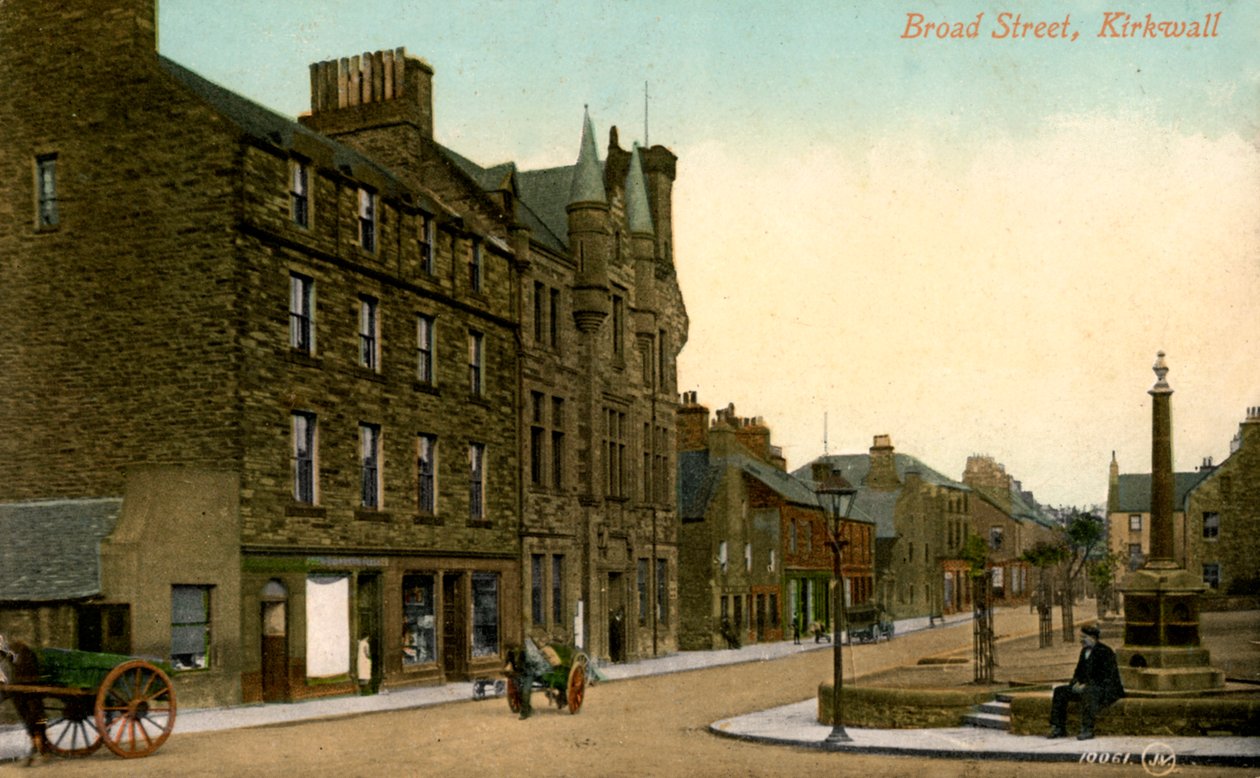 Broad Street, Kirkwall, Orkney, Skotlanti, 1900-luku tekijältä Unbekannt