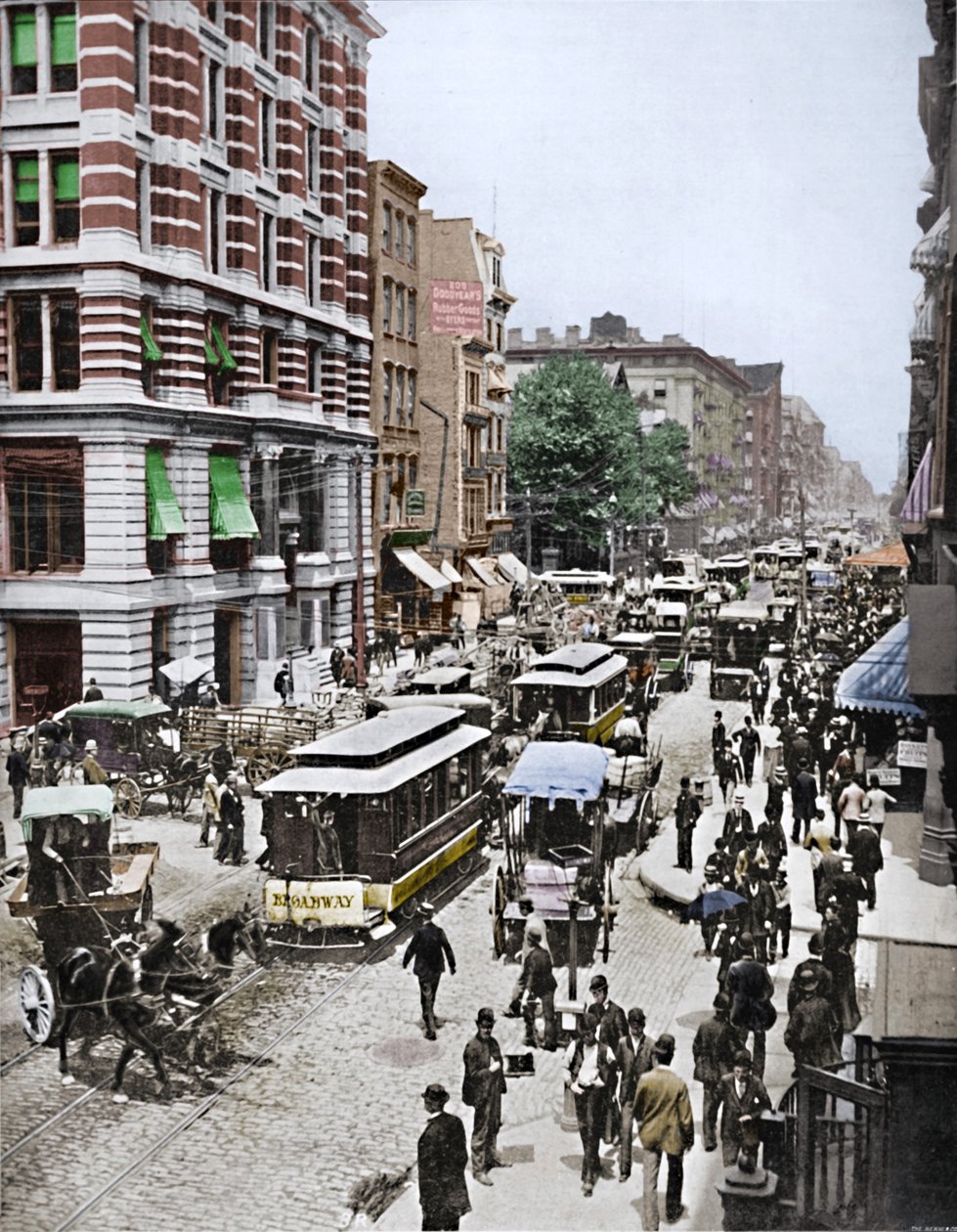 Broadway, New York, 1800-luku tekijältä Unbekannt