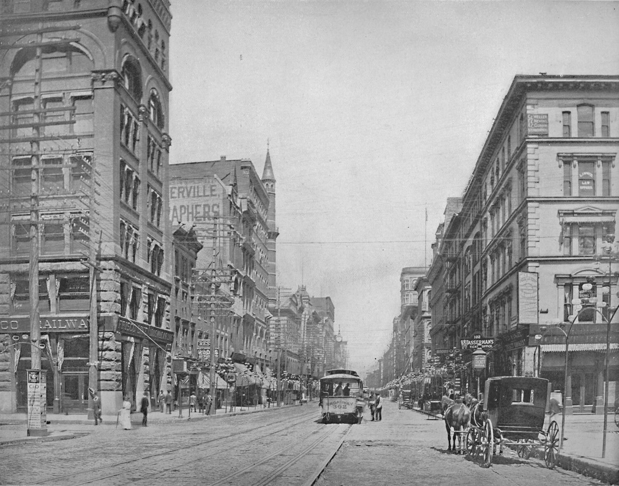 Broadway, Chestnut Streetin pohjoispuolella, St. Louis, vuodelta 1897. tekijältä Unbekannt