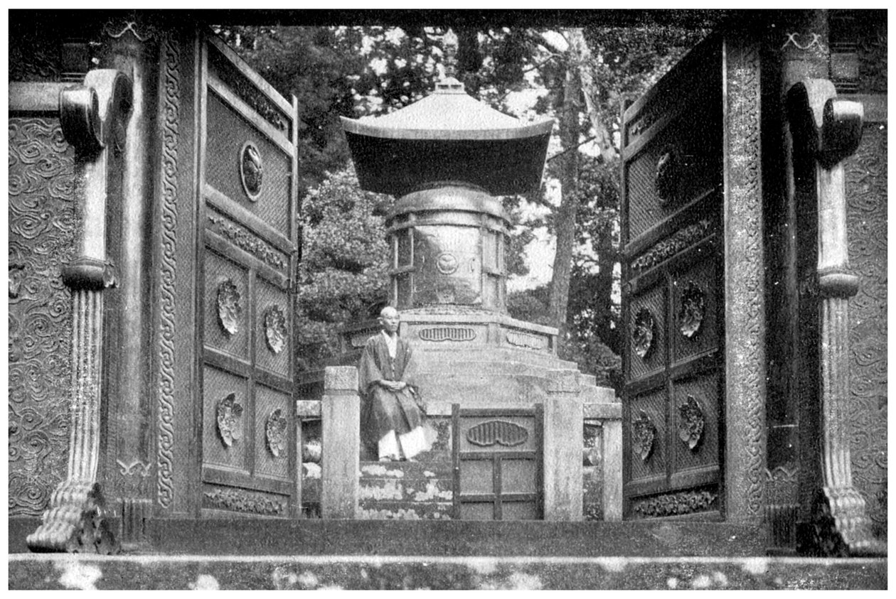 Pronssiportti ja hauta, Shiba Park, Tokio, Japani, 1904 tekijältä Unbekannt