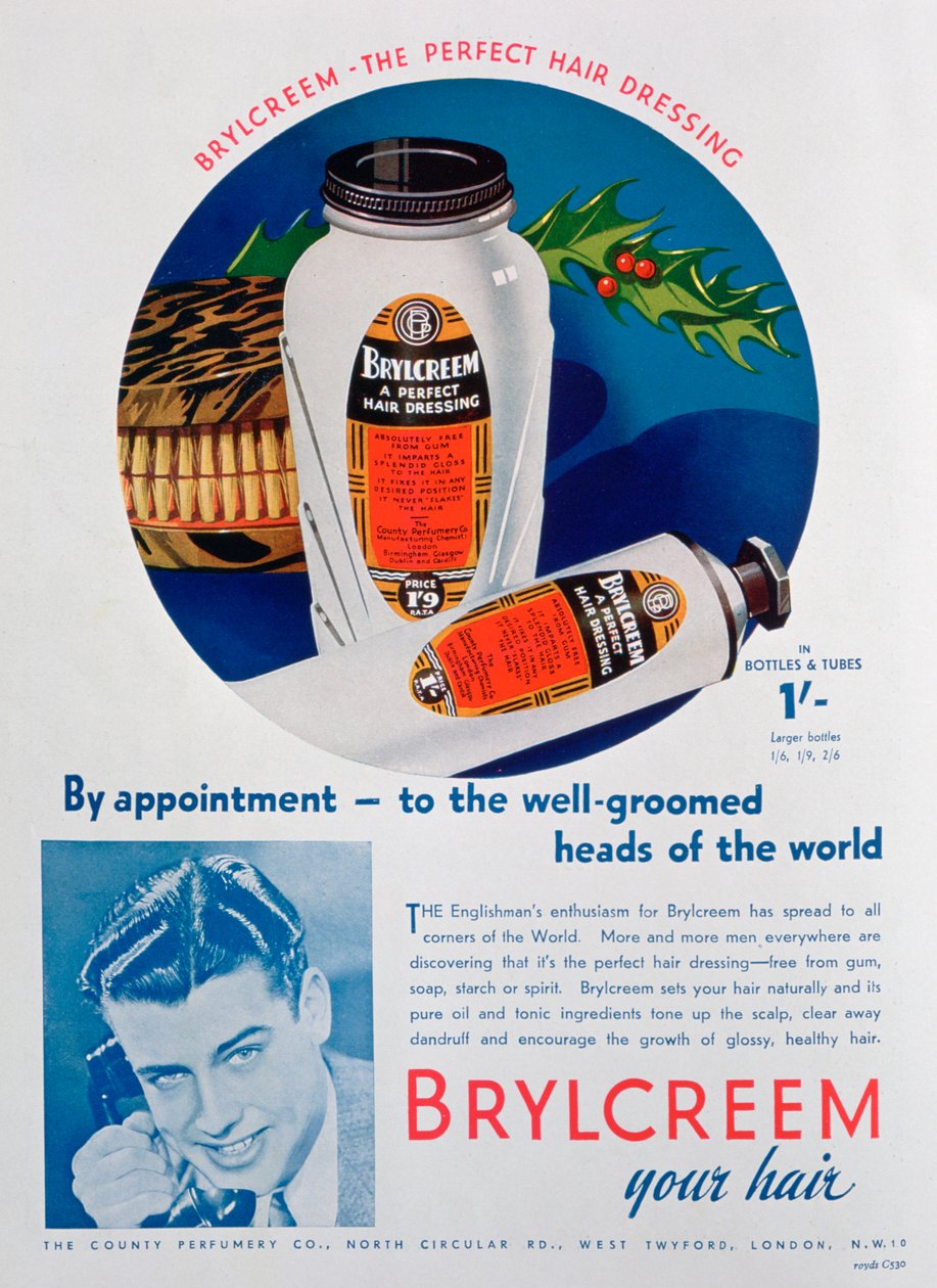 Brylcreem-mainos, 1938 tekijältä Unbekannt