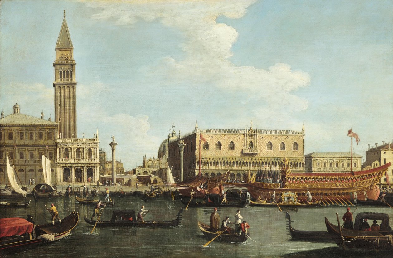 Bucintoro an der Mole Venedig am Auferstehungstagissa tekijältä Unbekannt
