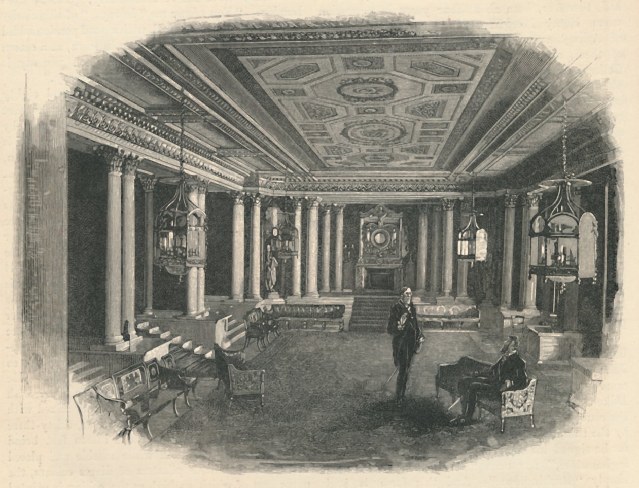 Buckinghamin palatsi: Marble Hall, 1886 tekijältä Unbekannt