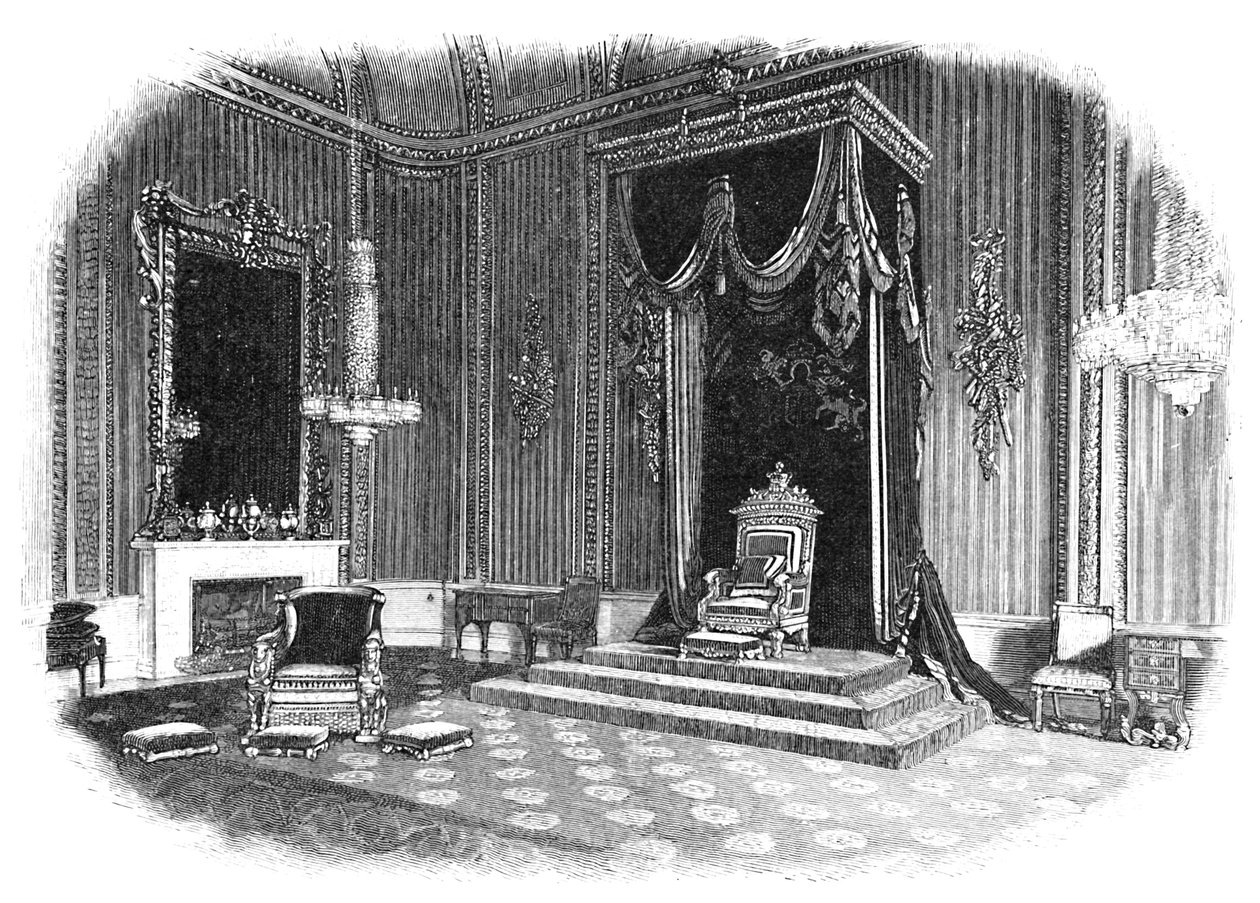 Buckinghamin palatsi: Throne-Room, 1886 tekijältä Unbekannt