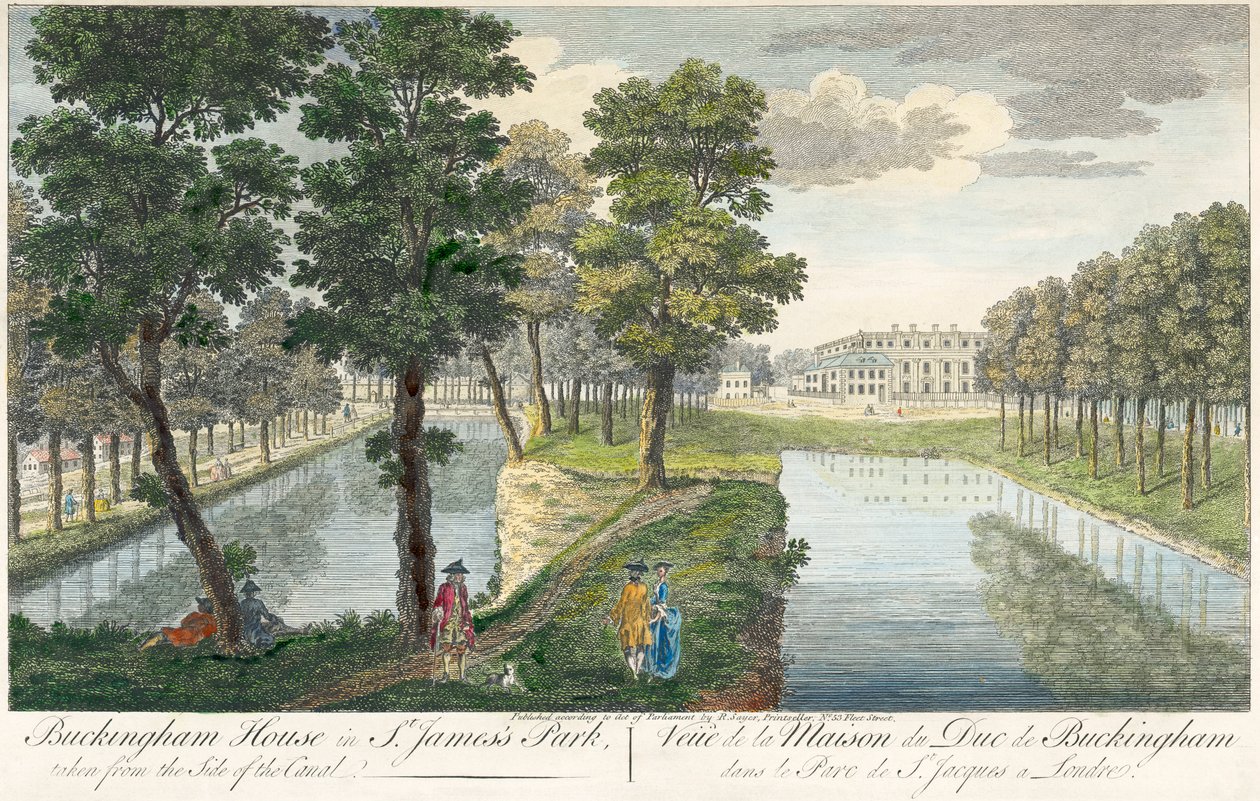 "Buckinghamin palatsi St James Parkissa", Lontoo, 1750 tekijältä Unbekannt
