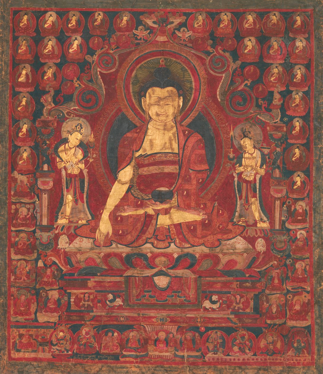Buddha Shakyamuni Munisin herrana, 1600-luvun puoliväli. tekijältä Unbekannt