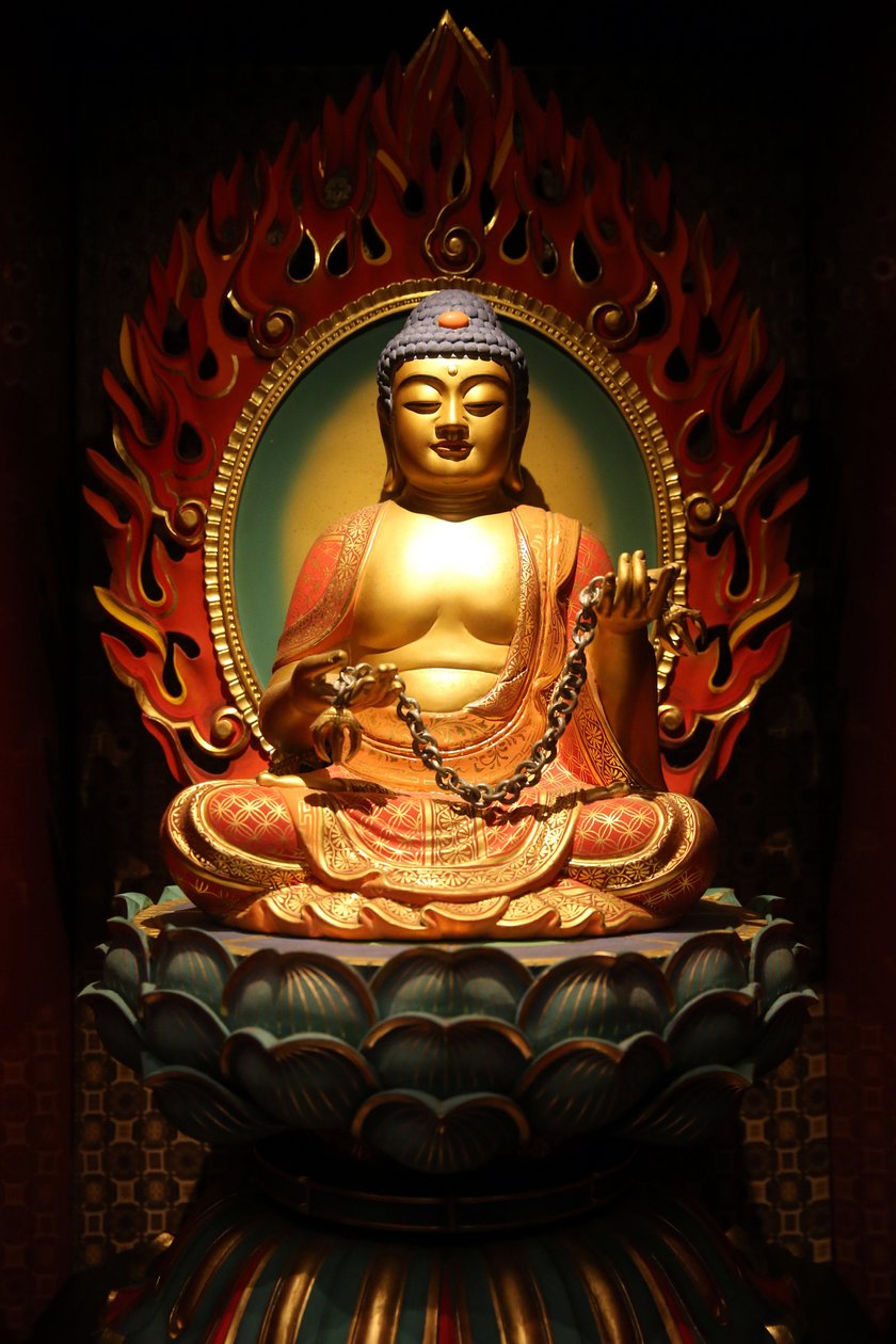 Buddha Tooth Relic -temppeli Chinatownissa. Buddha-patsas, 20160818, Singapore, Singapore tekijältä Unbekannt