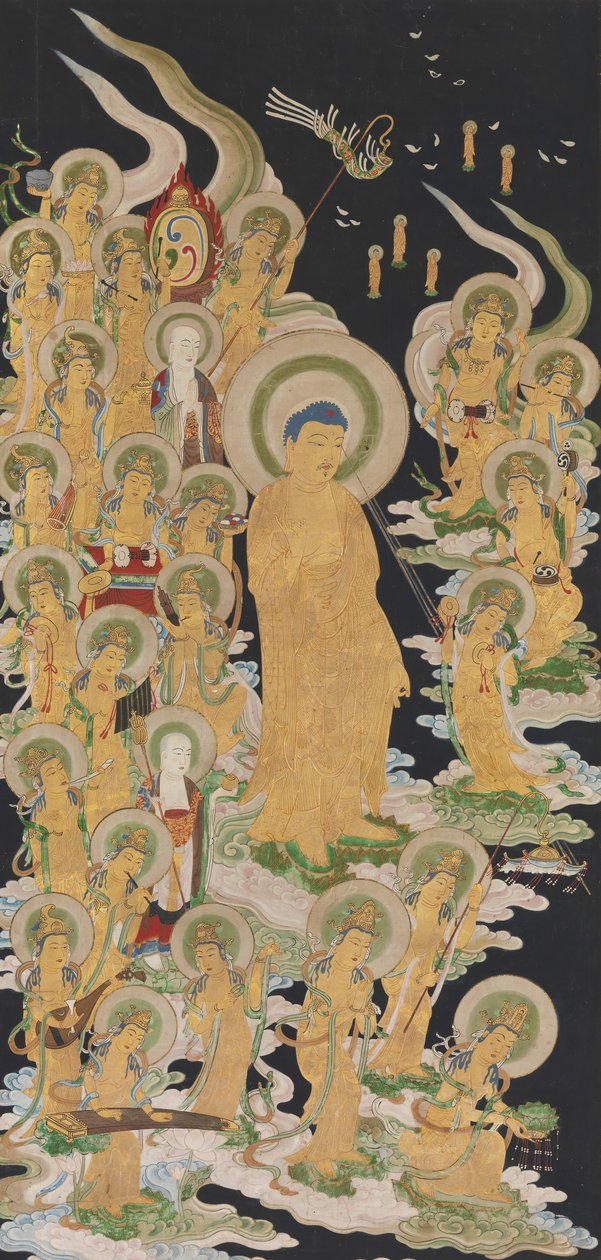 Buddha ja palvelijat, 1600-1700. tekijältä Unbekannt