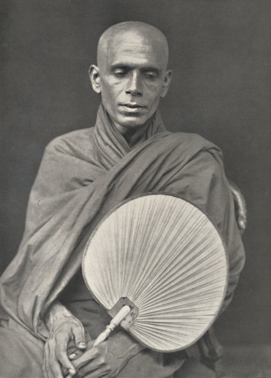 Burman lahkon buddhalainen munkki palmunlehdillä, 1926 tekijältä Unbekannt