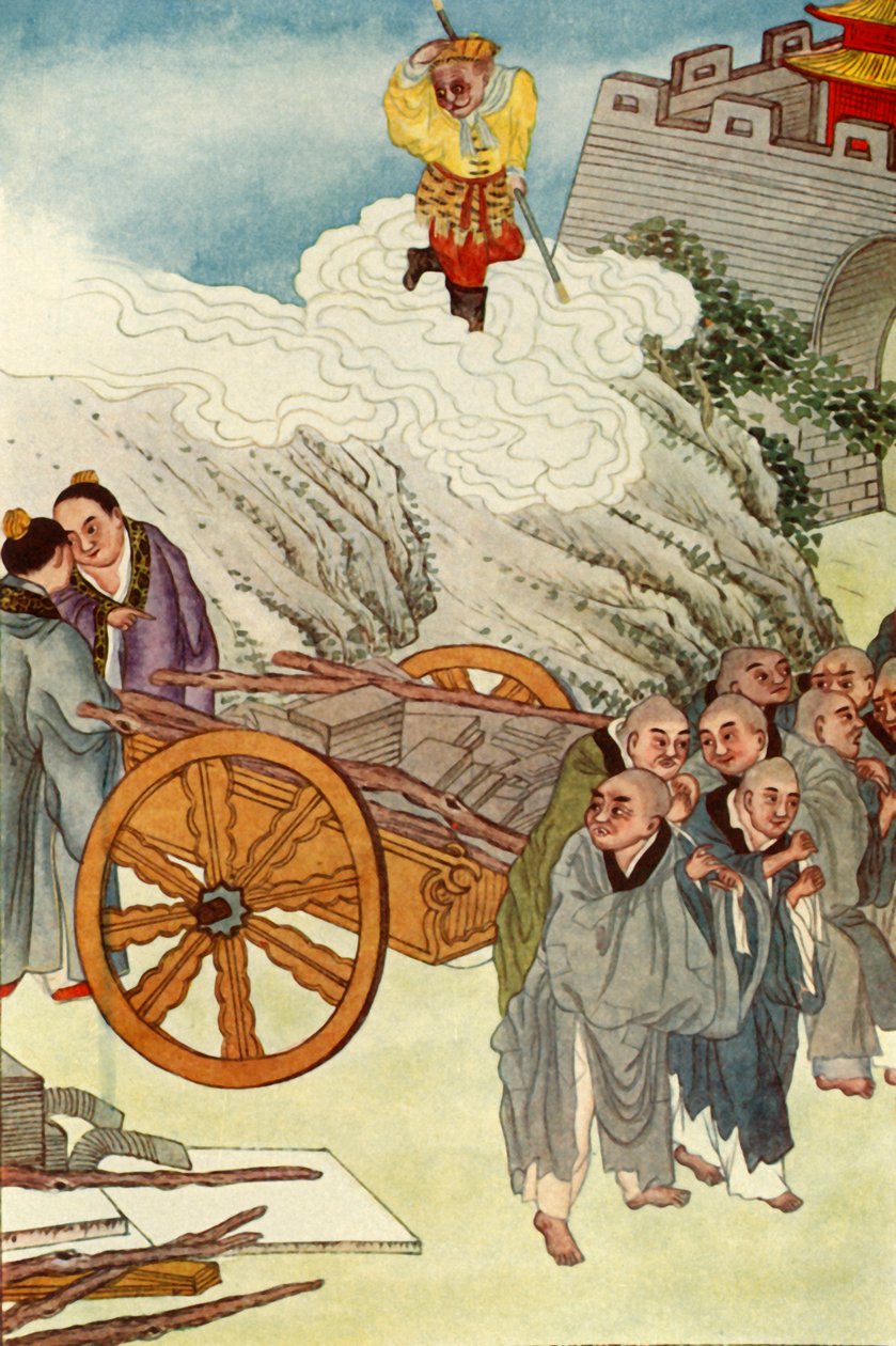 "Buddhalaiset orjina Slow-Carts Countryssa", 1922. tekijältä Unbekannt