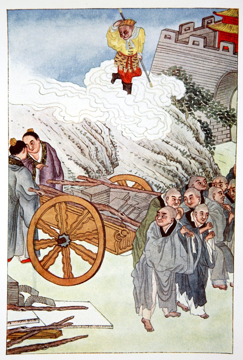 "Buddhalaiset orjina Slow-Carts Countryssa", 1922 tekijältä Unbekannt