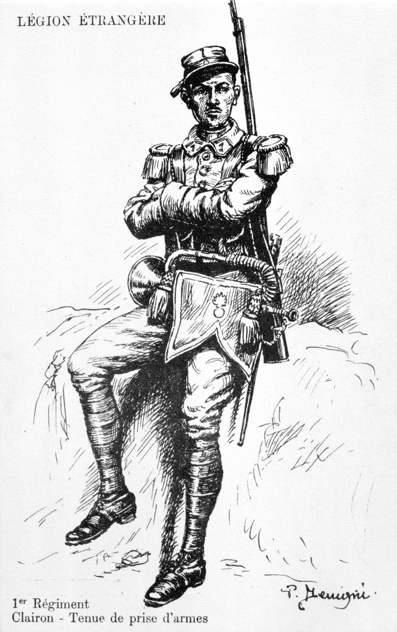 Bugler, Ranskan muukalaislegioonan 1. rykmentti, 1900-luku tekijältä Unbekannt