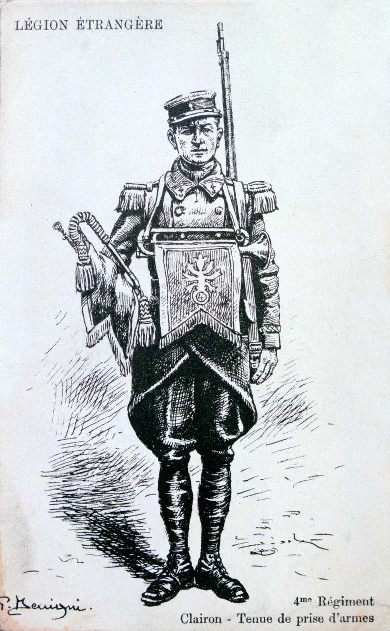 Bugler, Ranskan muukalaislegioonan 4. rykmentti, 1900-luku tekijältä Unbekannt