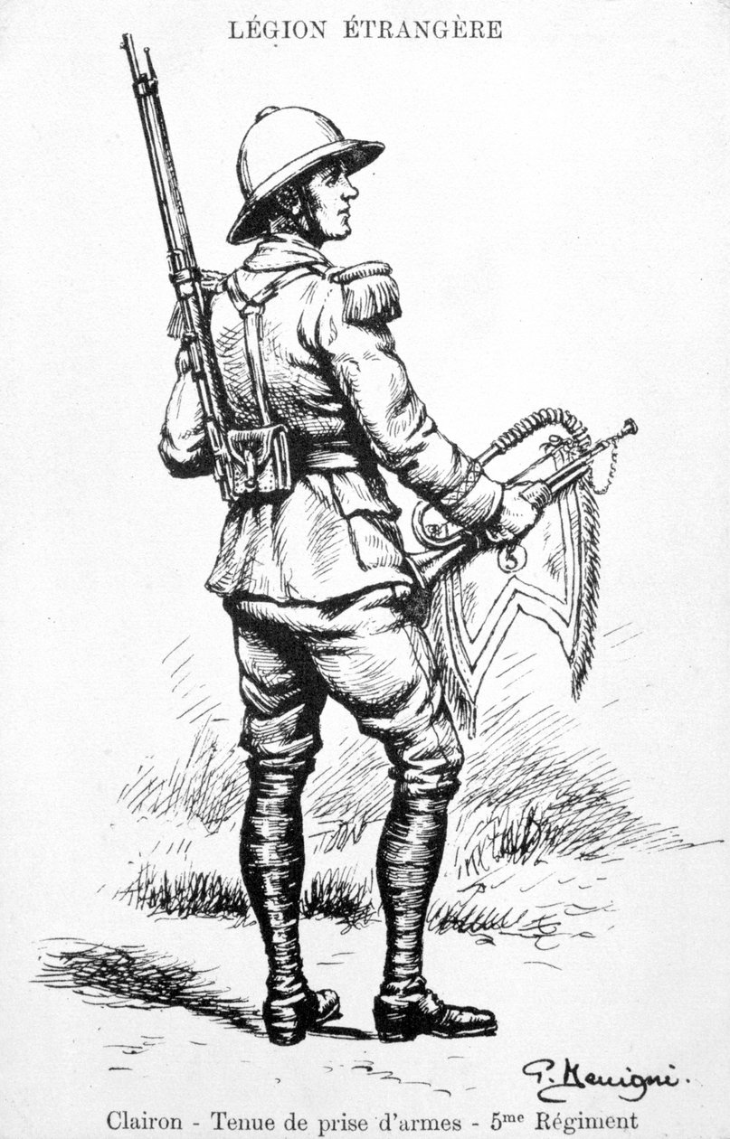 Bugler, Ranskan muukalaislegioonan 5. rykmentti, 1900-luku tekijältä Unbekannt