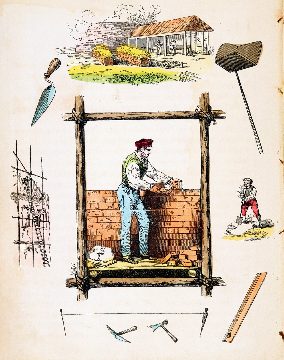Rakennuskauppa, c1845 tekijältä Unbekannt