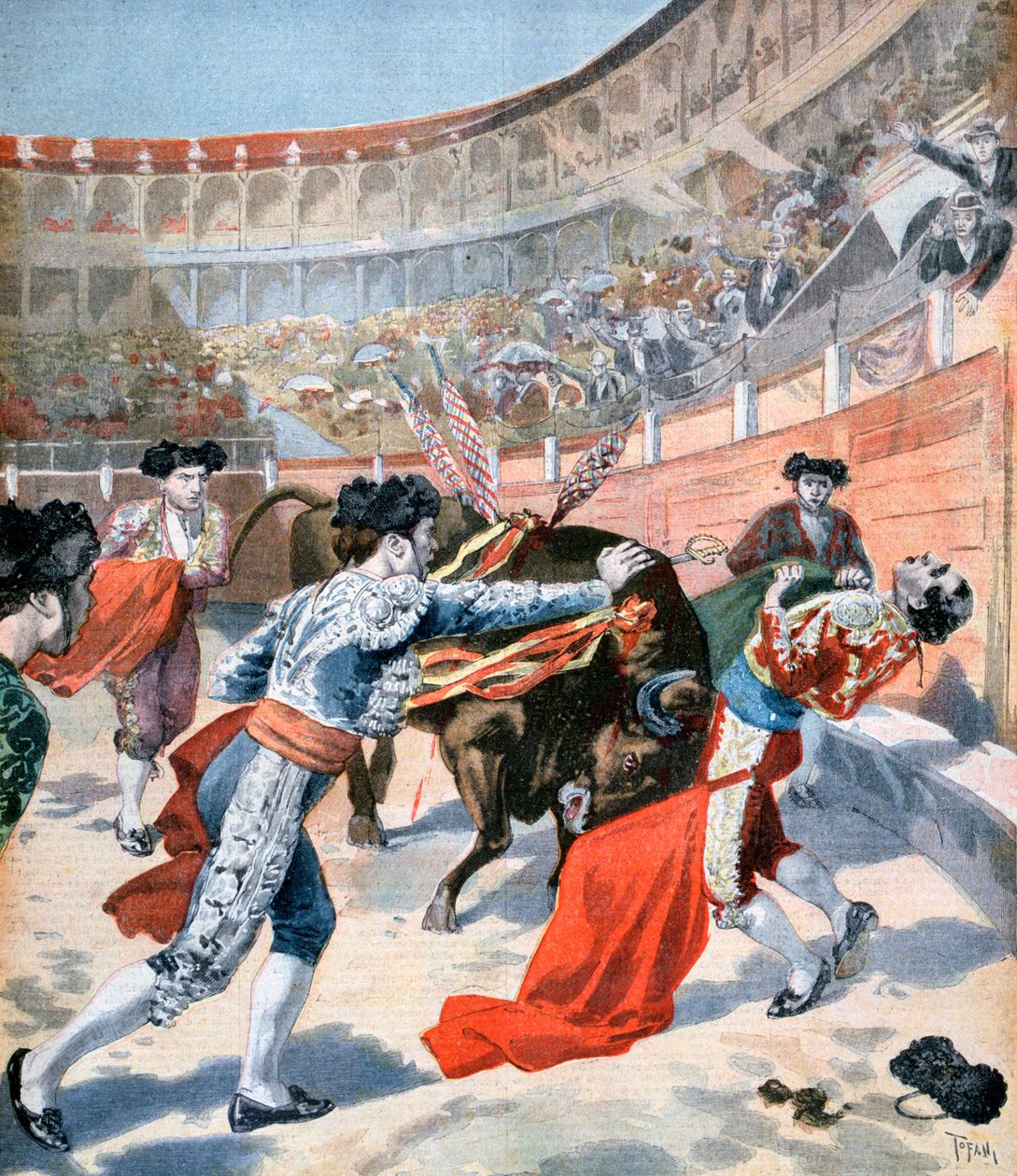 Härkätaistelu Madridissa, Espanjassa, 1894 tekijältä Unbekannt