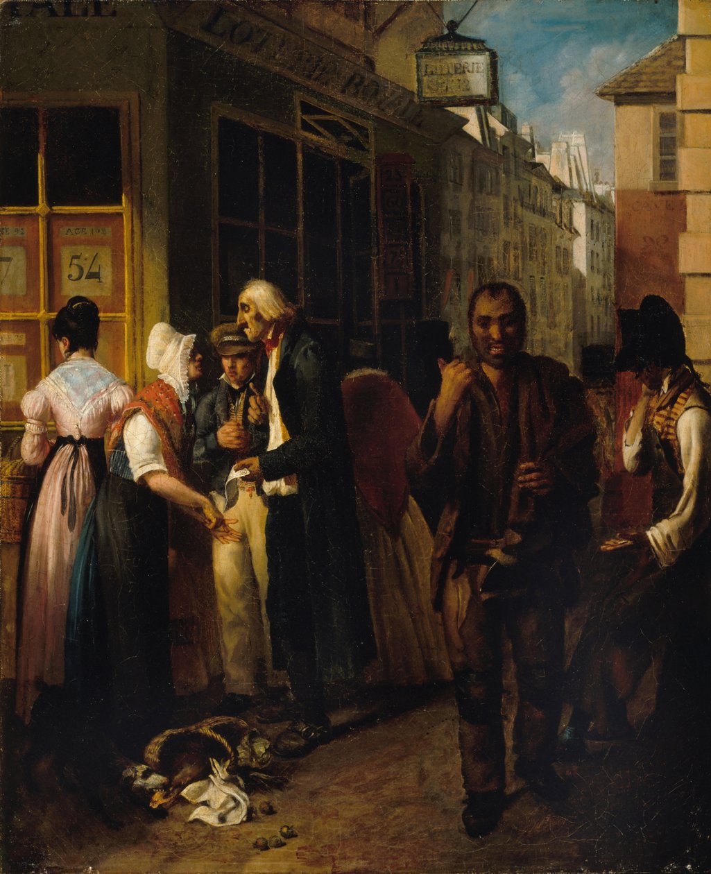 Kuninkaallisen arpajaisten toimisto restauroinnin alaisena, 1820. tekijältä Unbekannt