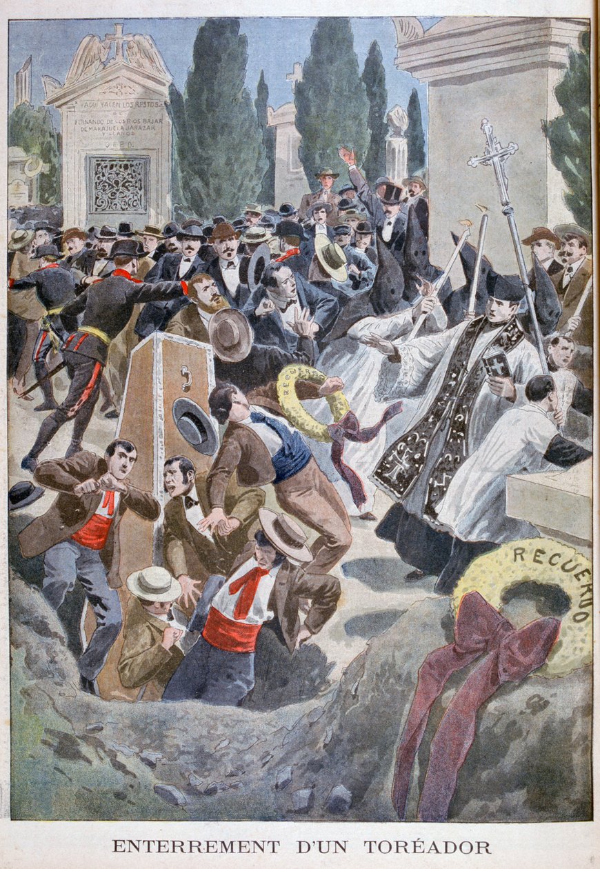 Toreadorin hautaus Madridissa 1900 tekijältä Unbekannt