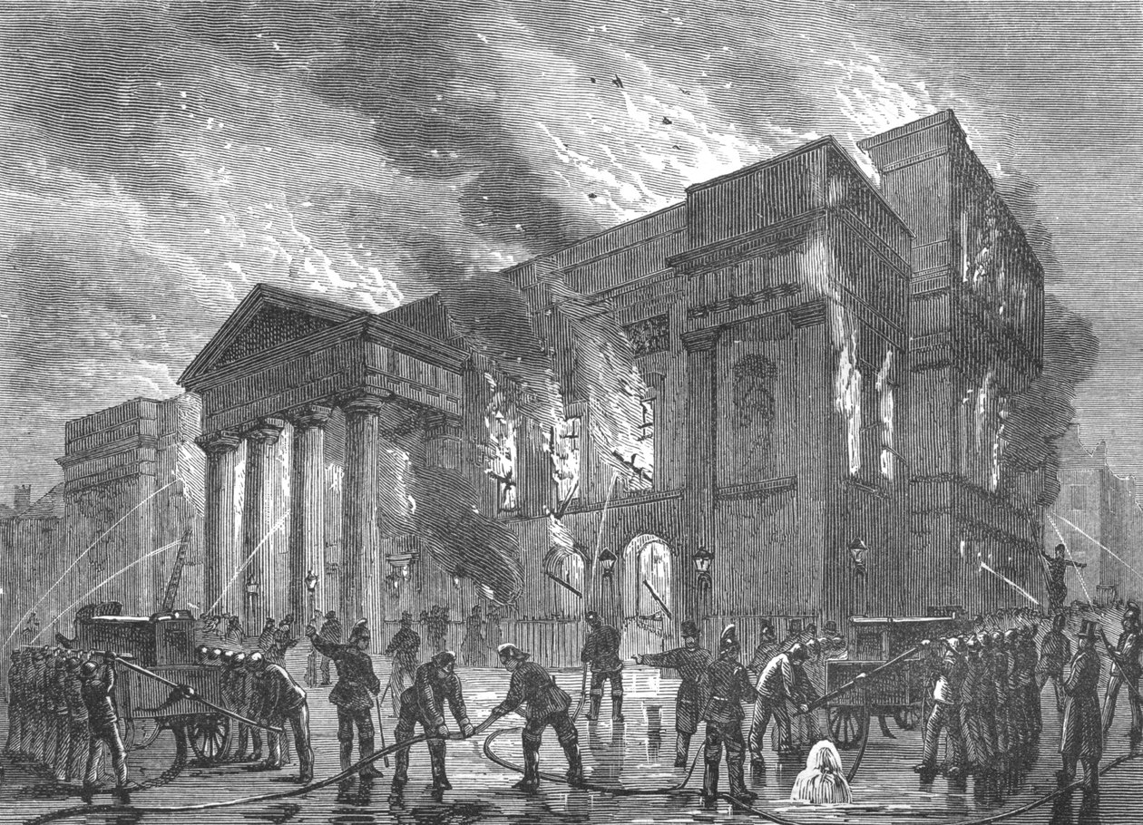 Covent Garden Theatren palaminen, 1856 1897 tekijältä Unbekannt