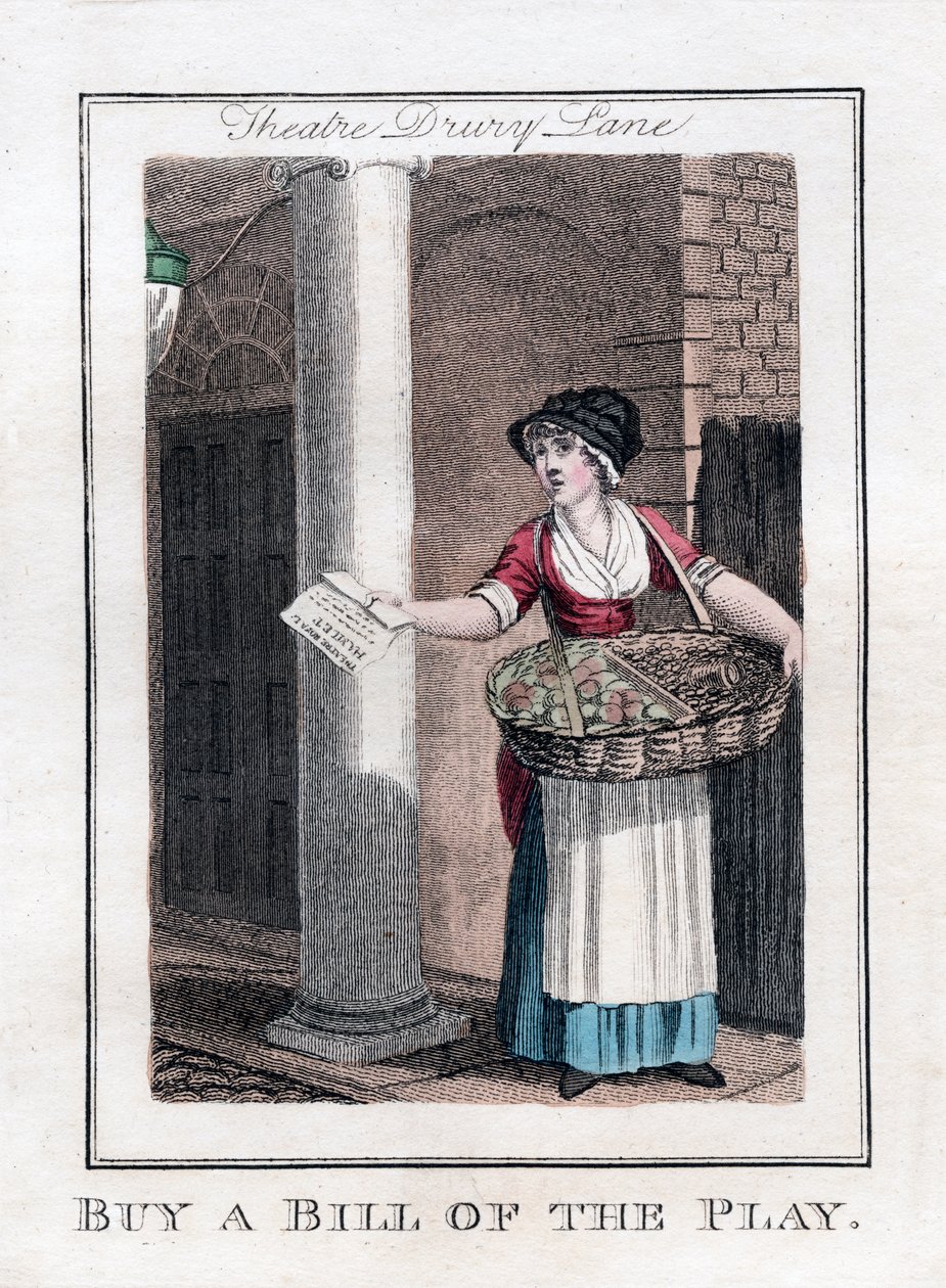 Osta Bill of the Play, Drury Lane Theatre, Lontoo, 1805 tekijältä Unbekannt