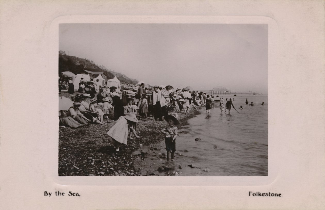 Meren rannalla, Folkestone, 1800-luvun loppu - 1900-luvun alku tekijältä Unbekannt