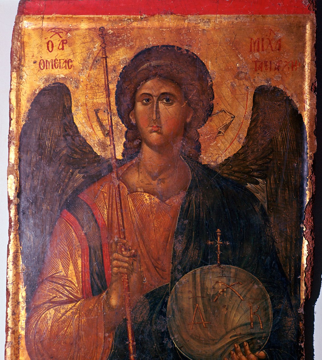 Bysantin arkkienkeli Mikaelin ikoni, 1300-luku tekijältä Unbekannt