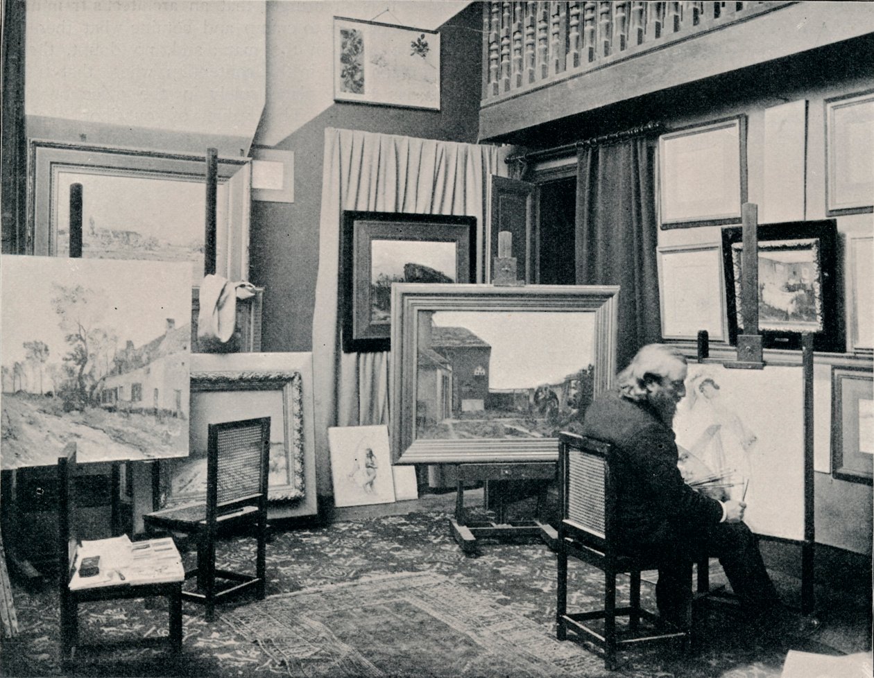 C. Cazin studiossaan, s. 1897 tekijältä Unbekannt