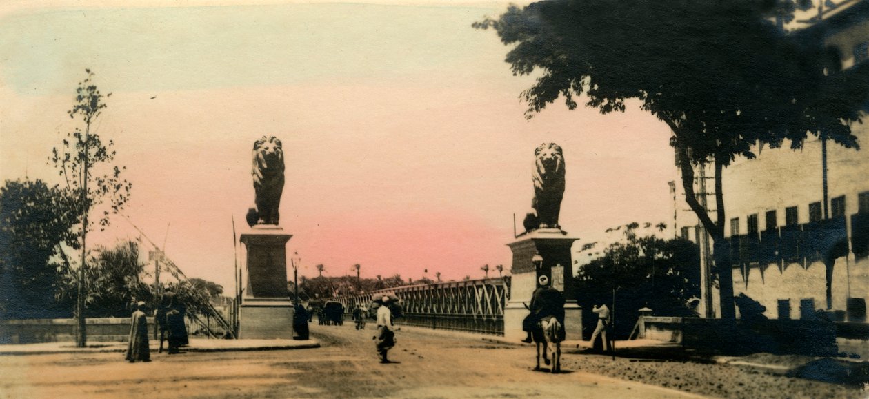 Kairo: Kasr - El - Niilin silta, c1918-c1939. tekijältä Unbekannt
