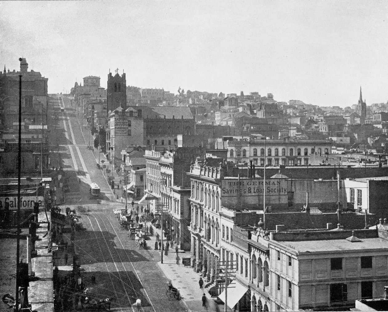 California Street, San Francisco, Kalifornia, USA, c1900. tekijältä Unbekannt