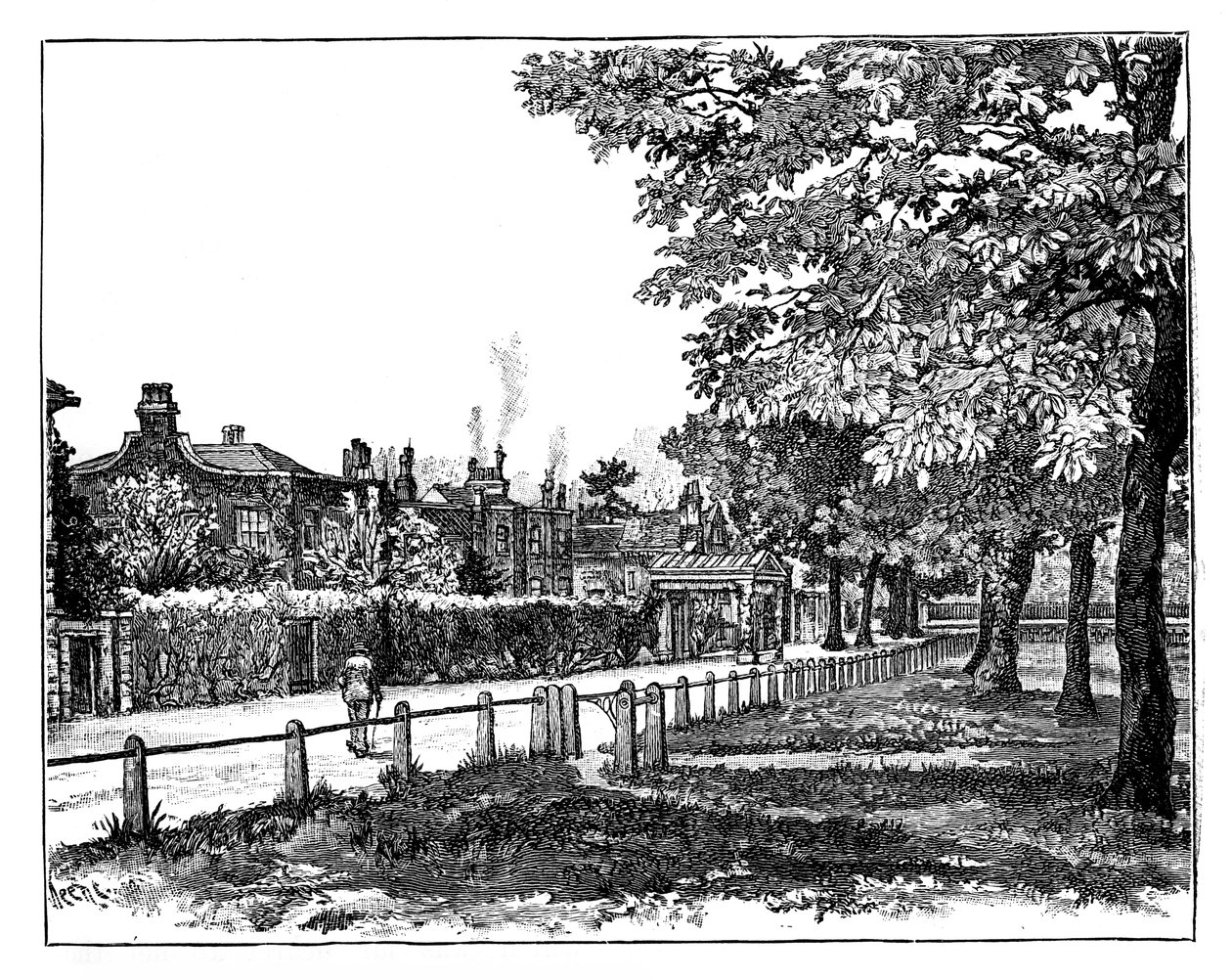 Cambridge Cottage, Kew, Lontoo, 1800-luku tekijältä Unbekannt