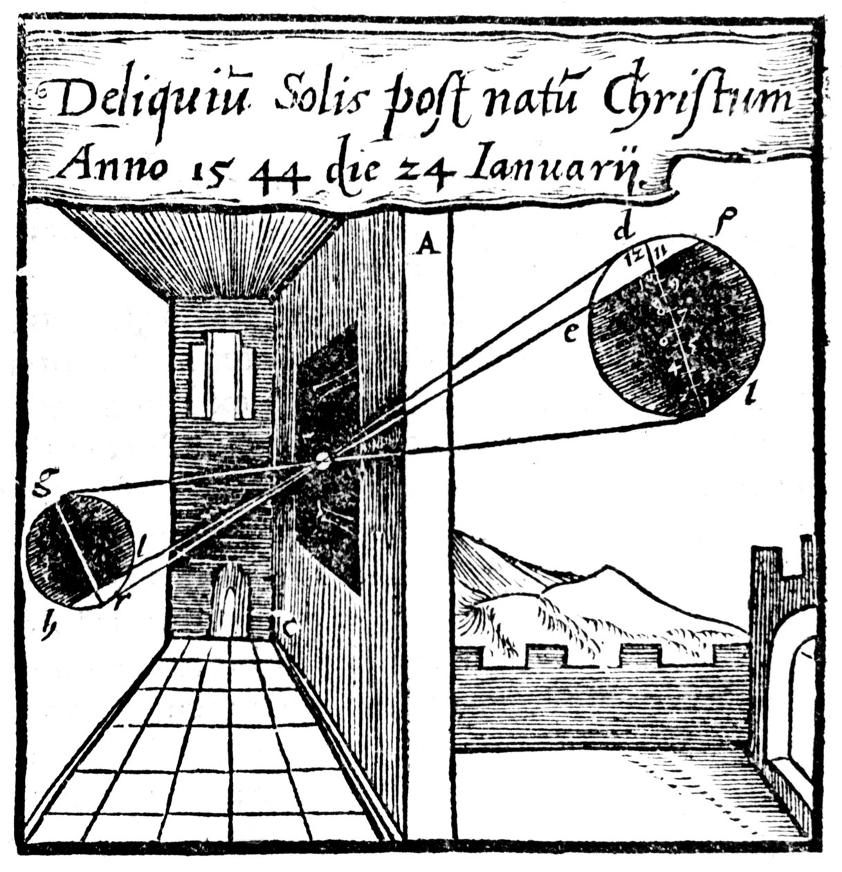 Camera obscura, 1561 tekijältä Unbekannt