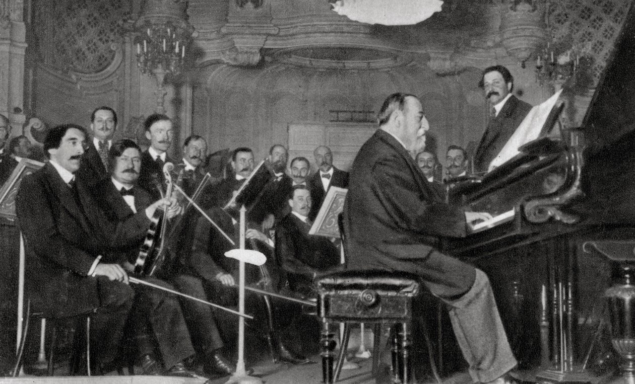 Camille Saint-Saens, ranskalainen säveltäjä, muusikko ja kapellimestari, 1910 tekijältä Unbekannt