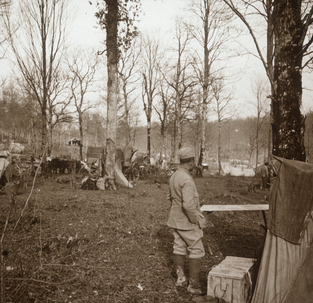 Camp, Genicourt, Pohjois-Ranska, c1914-c1918 tekijältä Unbekannt