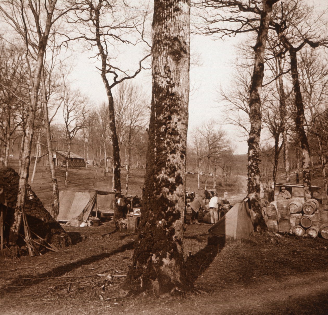 Camp, Genicourt, Pohjois-Ranska, c1914-c1918 tekijältä Unbekannt