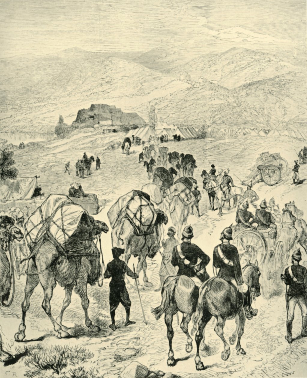 Kenraali Robertsin leiri Thalissa Kuram-joen varrella, 1901. tekijältä Unbekannt