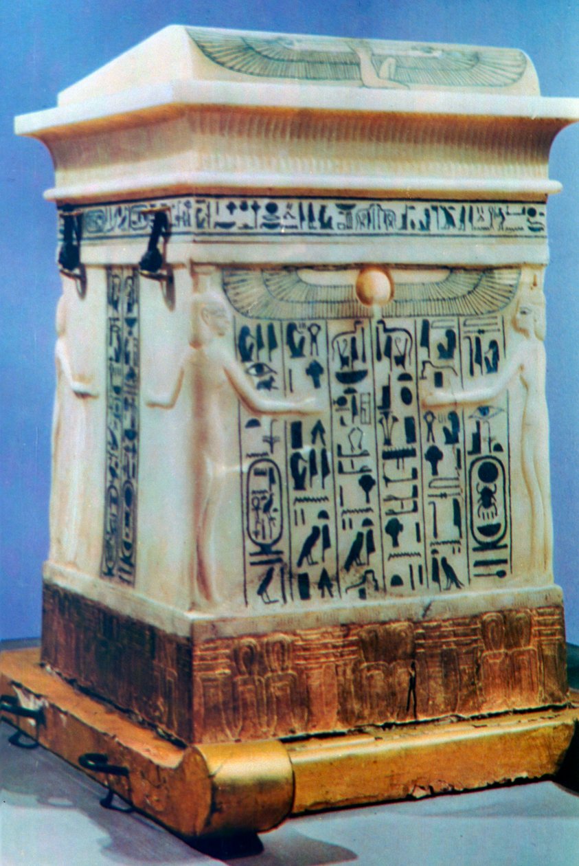 Kanoppinen arkku Tutankhamonin haudasta, 1300-luvulta eKr tekijältä Unbekannt