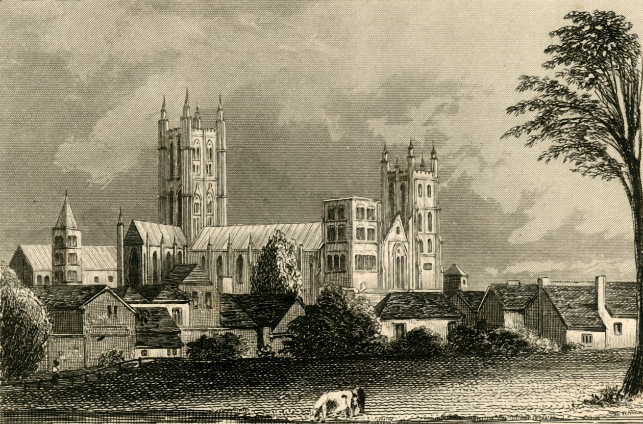 Canterburyn katedraali, Kent, 1845. tekijältä Unbekannt