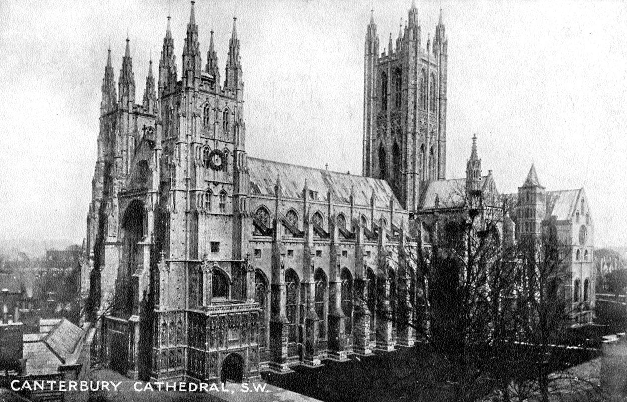 Canterburyn katedraali, Canterbury, Kent, 1900-luvun alku tekijältä Unbekannt