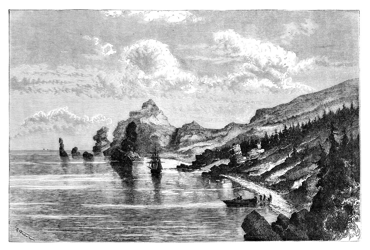 Cape la Jonquiere, Sahalin, Venäjä, 1895 tekijältä Unbekannt